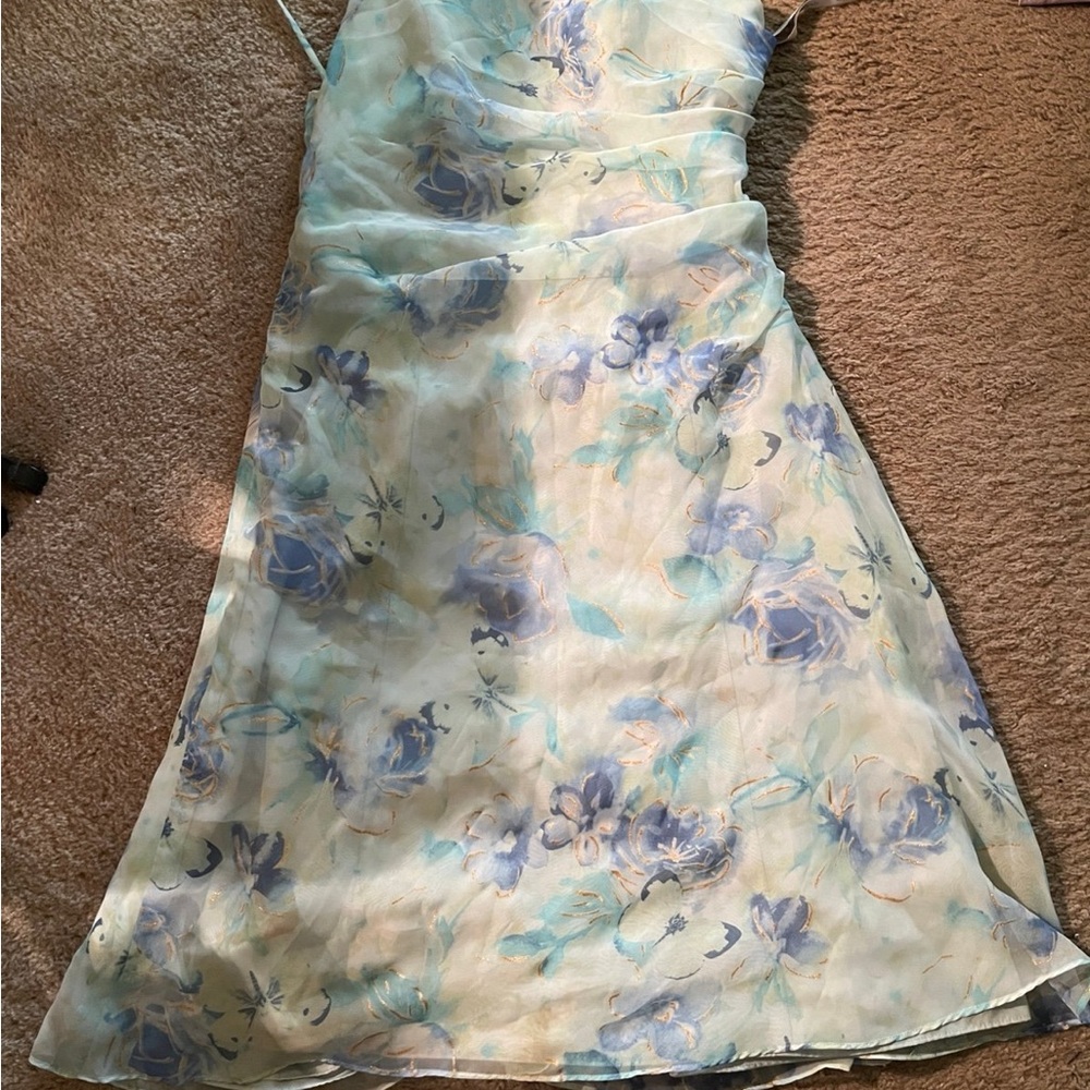Alfred Angelo Cream Ruched One Shoulder Sundress
